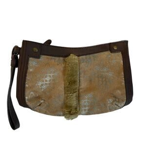 Vintage Y2K Bath & Body Works Faux Fur and Suede Wristlet